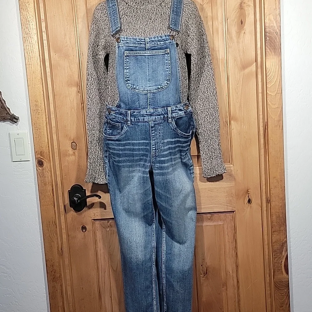 Dollhouse Stretchy Denim Overalls - Picture 4 of 15